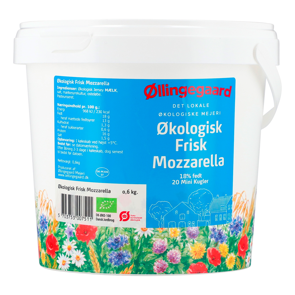 Øllinggaard Frisk Økologisk Mozzarella (20 x 30 gram)