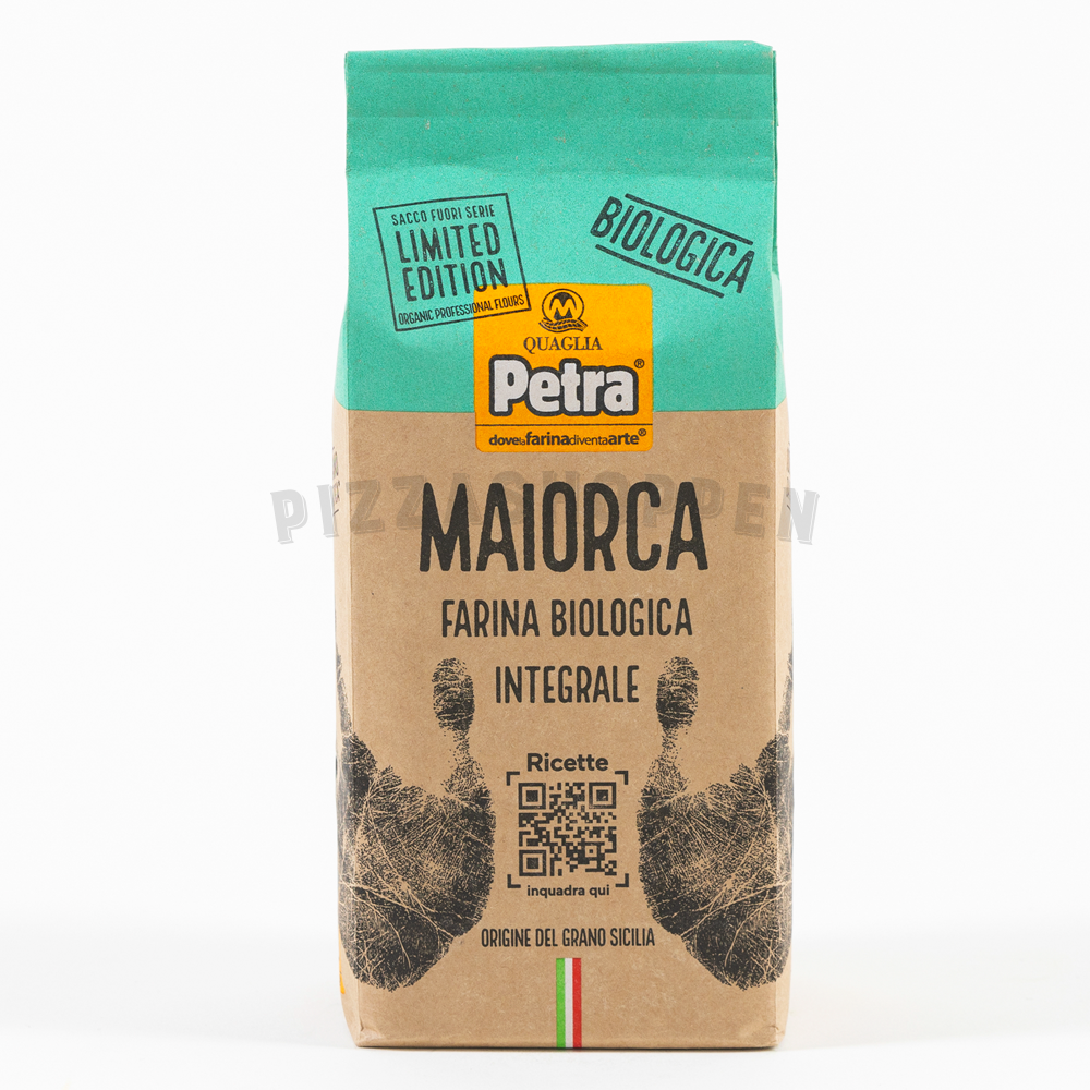 Petra Molino Quaglia 0202 Maiorca Økologisk blødt italiensk fuldkornsmel (500 gram)
